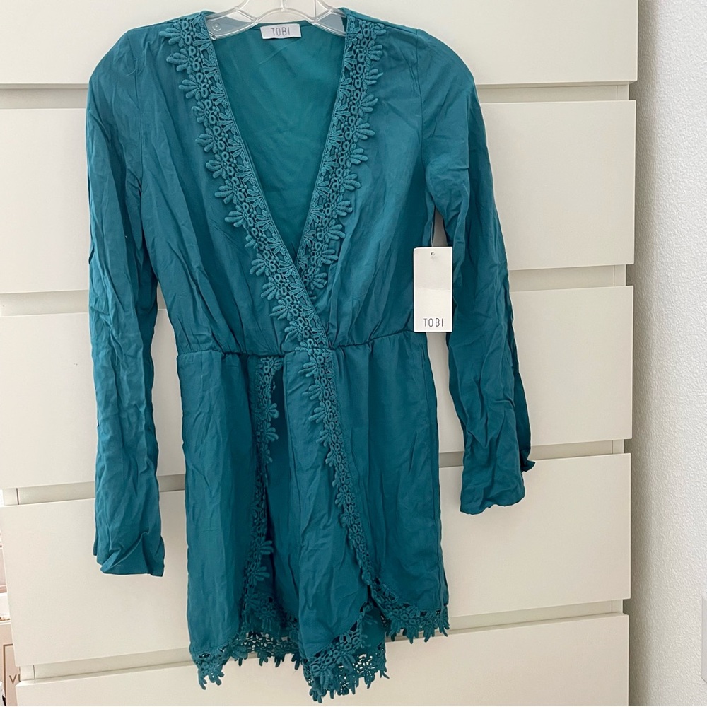 Tobi Teal Romper (brand new)